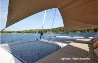 ASTROLABE yacht charter: Sun bath area & trampoline