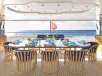 CAPRI-I yacht charter: Upper deck - Dining area