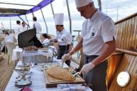 CHRISTINA-O yacht charter: Pool deck BBQ