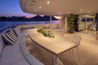 SEA-WOLF yacht charter: Aft deck at Night