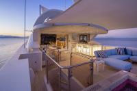 SEA-WOLF yacht charter: Upper deck at Night